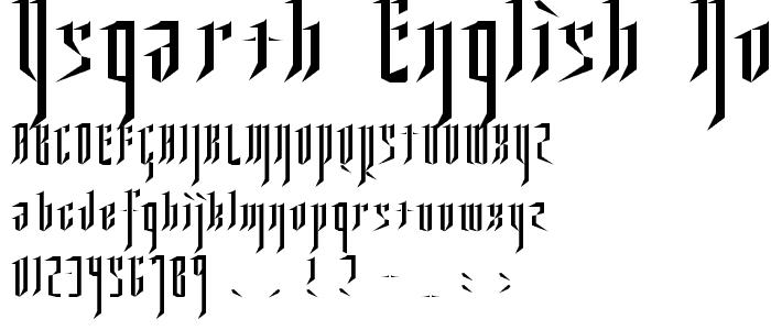 Ysgarth English Normal font